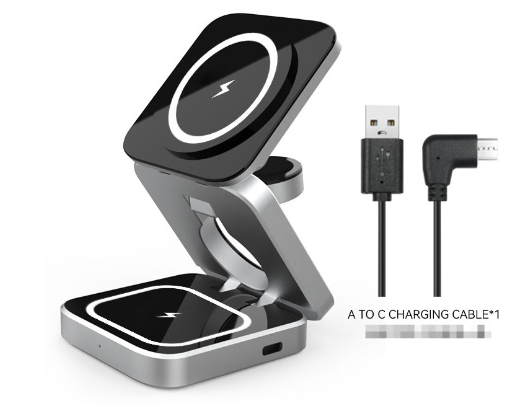 3-in-1 Foldable Magnetic Wireless Charging Stand